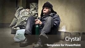  Presentation with bag - Beautiful slide deck featuring wine bag - clochard backdrop and a dark gray colored foreground