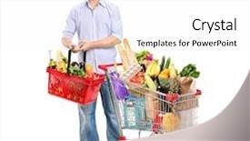  Presentation with full length portrait two men women brown sweater - Amazing PPT theme having wine bag - full length portrait backdrop and a white colored foreground