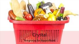  Presentation with bag - Slide set enhanced with wine bag - many food and drinks background and a red colored foreground