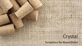  Presentation with old fashioned photo album - Colorful theme enhanced with wine bag - photo of corks background backdrop and a mint green colored foreground