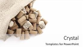  Presentation with photo - Audience pleasing slide set consisting of wine bag - photo of sisal sack backdrop and a white colored foreground