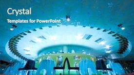  Presentation with restaurant - Audience pleasing theme consisting of wine bar - interior of modern restaurant backdrop and a teal colored foreground