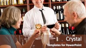  Presentation with bar drinks wine - PPT layouts having wine bar senior couple enjoy background and a tawny brown colored foreground