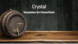  Presentation with wine barrel - Amazing presentation theme having wine barrel on the old backdrop and a dark gray colored foreground