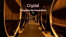  Presentation with wine barrel - Presentation enhanced with wine barrels background and a wine colored foreground