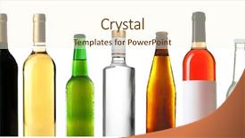  Presentation with spirits - Presentation theme with wine beer spirits - bottles with different drinks background and a cream colored foreground