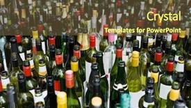  Presentation with bottles - Theme enhanced with wine beer spirits - full frame of empty bottles background and a tawny brown colored foreground