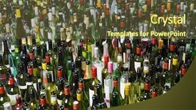  Presentation with wine beer - Cool new theme with wine beer spirits - full frame of empty bottles backdrop and a tawny brown colored foreground