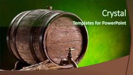  Presentation with oak barrel - Cool new slide deck with wine beer spirits - old oak barrel backdrop and a tawny brown colored foreground