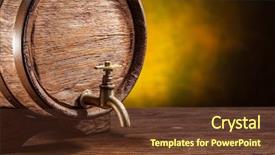  Presentation with oak barrel - Amazing presentation having wine beer spirits - old oak barrel backdrop and a tawny brown colored foreground