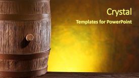  Presentation with wine beer - Colorful presentation theme enhanced with wine beer spirits - wooden barrel on a dark backdrop and a tawny brown colored foreground