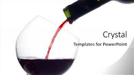  Presentation with out line of glass bottle - Beautiful PPT theme featuring wine bottle and a wine backdrop and a  colored foreground