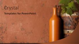  Presentation with wine barrel - Presentation featuring wine-bottle-and-barrel-showcasing background and a  colored foreground