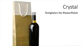  Presentation with bottling wine - Audience pleasing slide deck consisting of wine bottle and gift bag backdrop and a  colored foreground