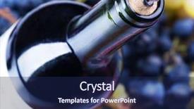  Presentation with bottling wine - Audience pleasing slides consisting of wine bottle closeup backdrop and a navy blue colored foreground