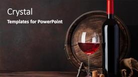  Presentation with bottle red wine - Cool new theme with wine-bottle-glass-of-red backdrop and a dark gray colored foreground