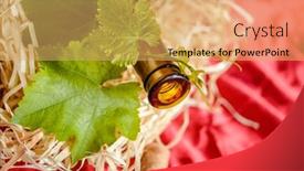  Presentation with sommelier - Slide set consisting of wine-bottle-on-a-wooden background and a yellow colored foreground