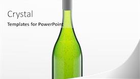  Presentation with bottle - Amazing PPT layouts having wine-bottle-on-background-mock backdrop and a white colored foreground