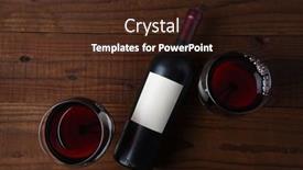  Presentation with wood rustic - Slide set with wine-bottle-with-a-blank background and a wine colored foreground