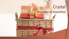  Presentation with boxes light - Slide deck consisting of wine bottle with gift boxes background and a lemonade colored foreground