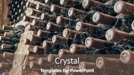  Presentation with cellar - Beautiful PPT theme featuring wine-bottles-covered-with-spider backdrop and a tawny brown colored foreground