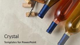  Presentation with blanc - Colorful presentation enhanced with wine bottles from a high backdrop and a light gray colored foreground