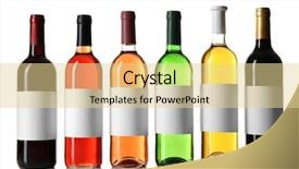  Presentation with wine green - Cool new theme with wine bottles in a row backdrop and a blonde colored foreground