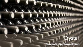  Presentation with bottling wine - Presentation theme with 5 56mm standart nato cartridges isolated on white background and a lemonade colored foreground