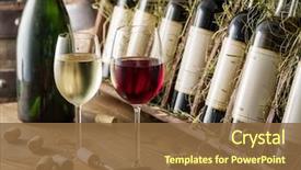  Presentation with cellar - Cool new presentation with wine bottles on the wooden backdrop and a tawny brown colored foreground