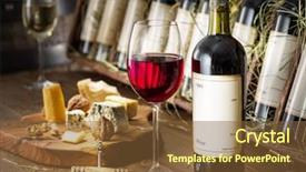  Presentation with wine - Slides with wine bottles on the wooden background and a tawny brown colored foreground