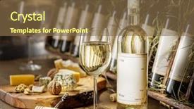  Presentation with bottles - PPT layouts having wine bottles on the wooden background and a tawny brown colored foreground