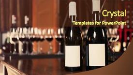  Presentation with wine store - Cool new theme with wine bottles on wooden table backdrop and a tawny brown colored foreground