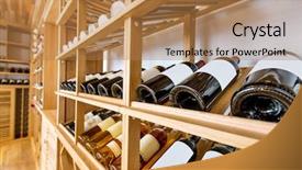  Presentation with cabinet - Audience pleasing slide set consisting of wine cabinet backdrop and a coral colored foreground