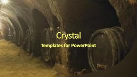  Presentation with cellar - Presentation design having wine cellar czech republic background and a tawny brown colored foreground