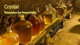  Presentation with cellar - Presentation design having wine cellar czech republic background and a tawny brown colored foreground