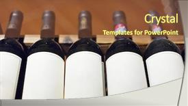  Presentation with cellar - PPT layouts with wine cellar full of wine bottles background and a tawny brown colored foreground