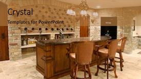  Presentation with cellar - Audience pleasing slides consisting of wine cellar in a luxury backdrop and a  colored foreground