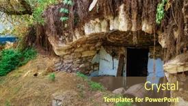  Presentation with old house - PPT layouts featuring wine-cellar-in-abandoned-old background and a  colored foreground