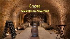  Presentation with vienna - Audience pleasing slide deck consisting of viticulture - wine cellar in thallern winer backdrop and a tawny brown colored foreground