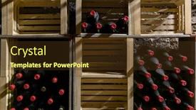  Presentation with cellar - Presentation design featuring wine cellar in thallern winer background and a tawny brown colored foreground