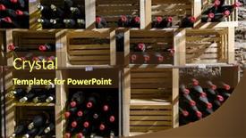  Presentation with cellar - Slides having wine-cellar-in-thallern-winer background and a tawny brown colored foreground