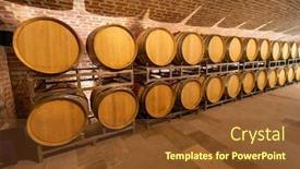  Presentation with cellar - Presentation theme having wine-cellar-in-traiskirchen-near background and a tawny brown colored foreground