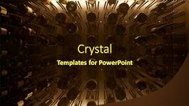  Presentation with cellar - PPT theme having wine-cellar-interior-with-bottles background and a wine colored foreground