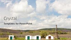  Presentation with cellar - Presentation design with wine-cellar-near-retz-austria background and a lemonade colored foreground