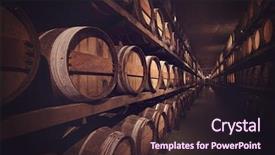  Presentation with cellar - Slides featuring wine cellar with a row background and a tawny brown colored foreground