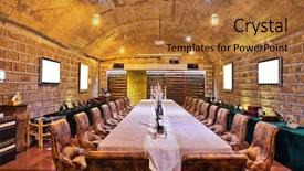  Presentation with bottling wine - Slide deck enhanced with wine cellar with wine bottle background and a red colored foreground