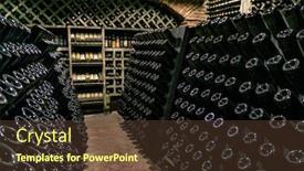  Presentation with dust - Beautiful slides featuring wine-cellar-with-wine-bottles backdrop and a tawny brown colored foreground