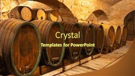  Presentation with barrels - Presentation theme enhanced with wine-cellars-with-barrels background and a  colored foreground