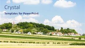  Presentation with wine - Presentation consisting of wine-cellars-with-field-galgenberg background and a sky blue colored foreground