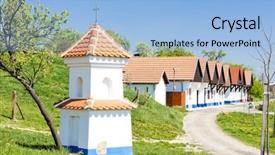  Presentation with torture - Colorful slides enhanced with wine cellars with god's torture kozojidky czech republic backdrop and a light blue colored foreground